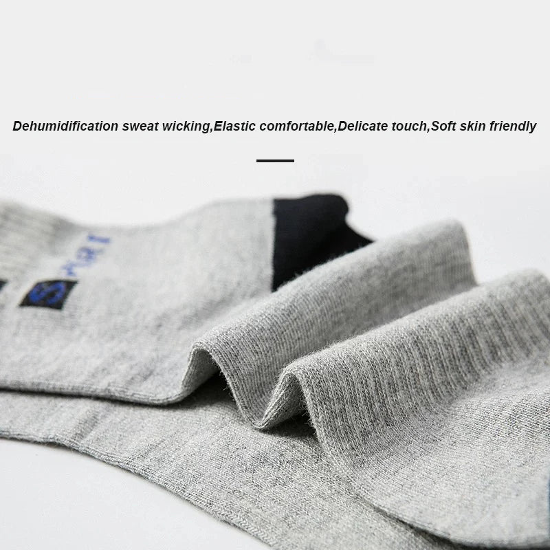 5/10 Pairs Men’s Bamboo Fiber Sports Socks – Breathable Cotton Crew Socks - 3KDyn